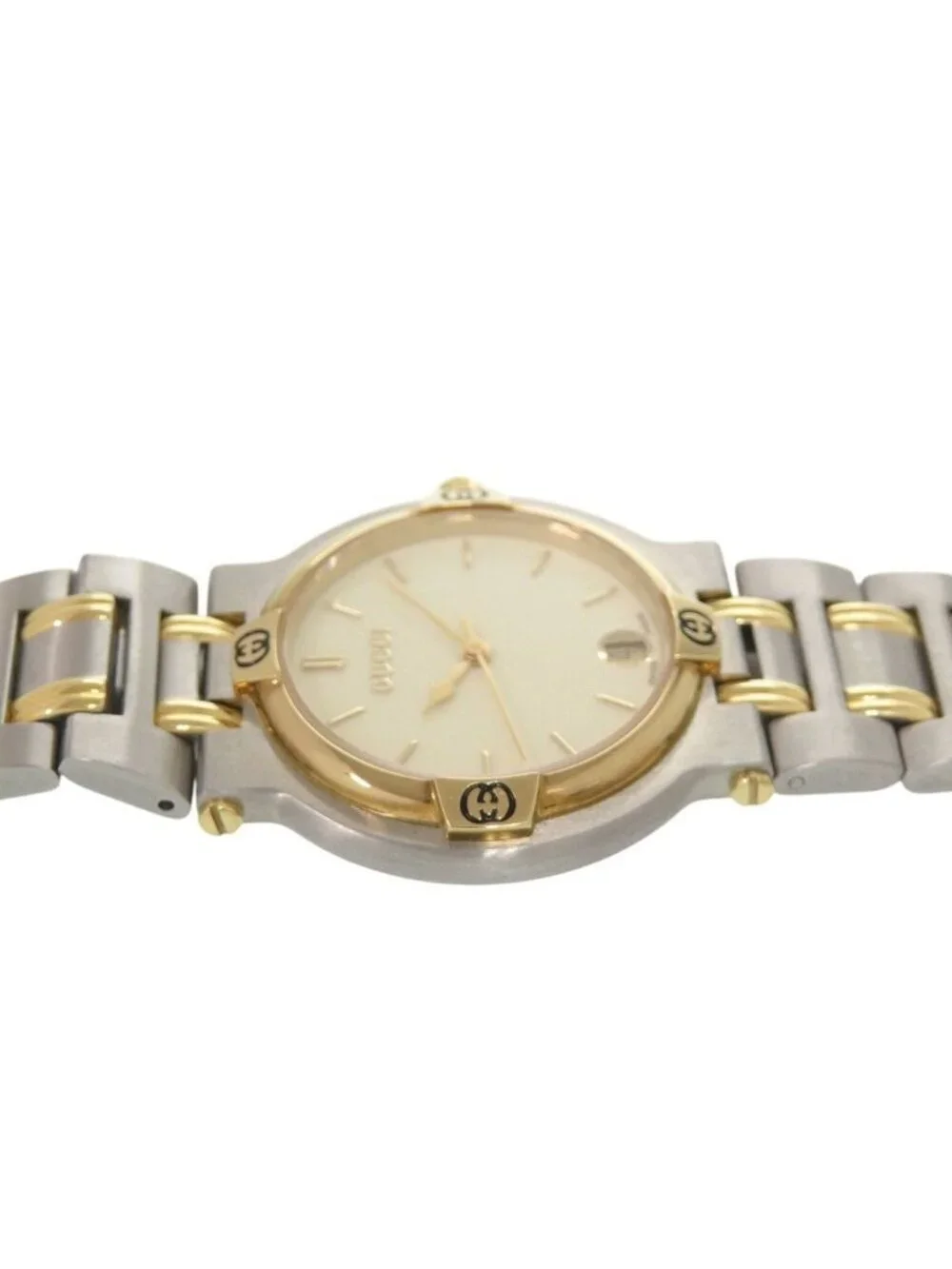Gucci SS Ivory Gold Silver Quartz Watch